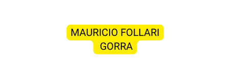 MAURICIO FOLLARI GORRA